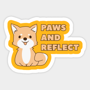 Paws and Reflect Sticker